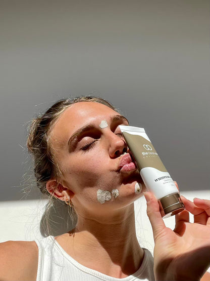 WHIPPEDEARTH® applied as face mask for acne-prone skin